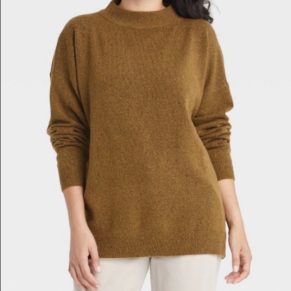 Women’s Slouchy Mock Turtleneck Pullover Sweater